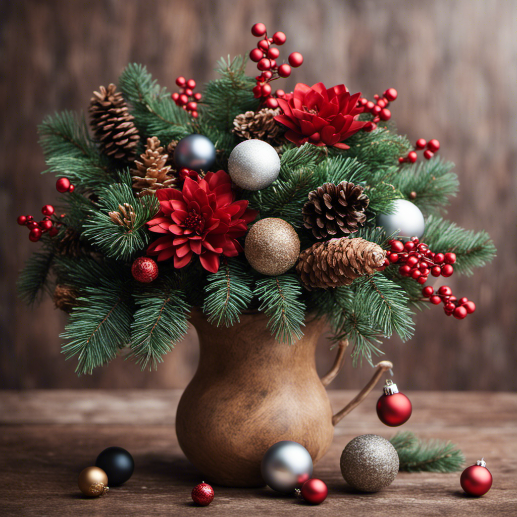 weihnachtlicher Strauß in Rot